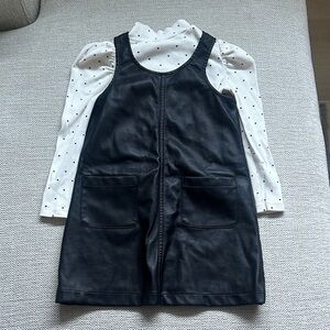 GAP Black Dress with White Polka Dot Top